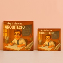 Aquí vive un Arquitecto – Regalo original en cerámica