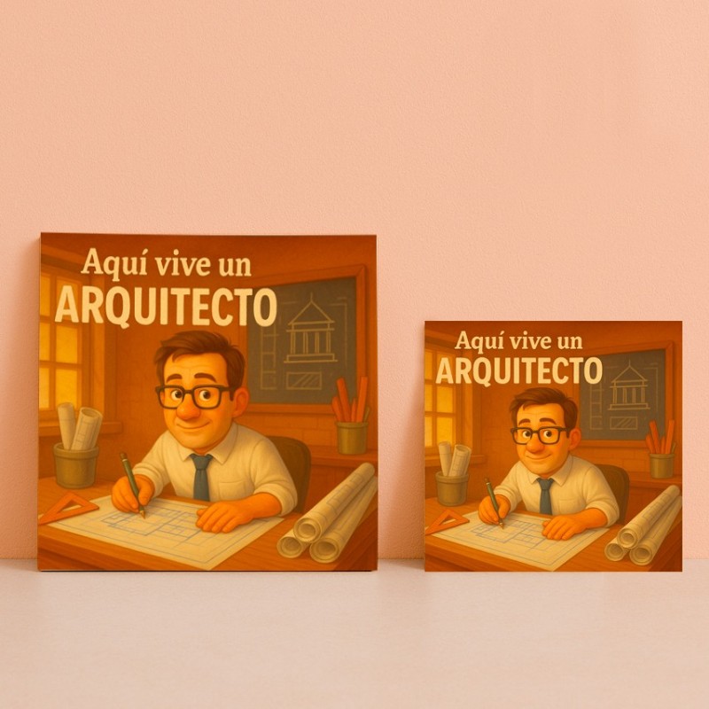 Aquí vive un Arquitecto – Regalo original en cerámica