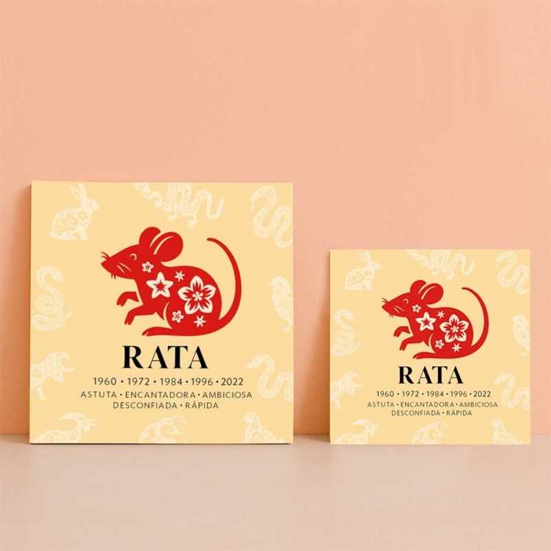 Rata horóscopo chino decoración azulejo