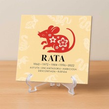 Rata horóscopo chino decoración azulejo