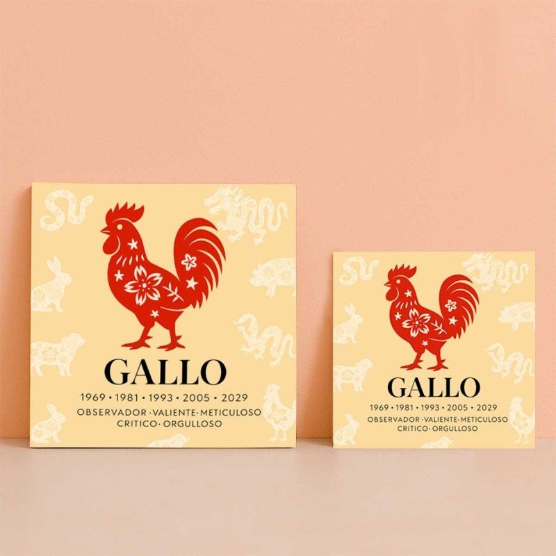 Gallo horóscopo chino | Azulejo decorativo personalizado