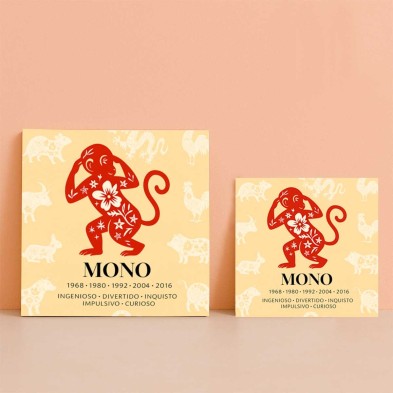 Mono horóscopo chino | Azulejo decorativo signo zodiacal