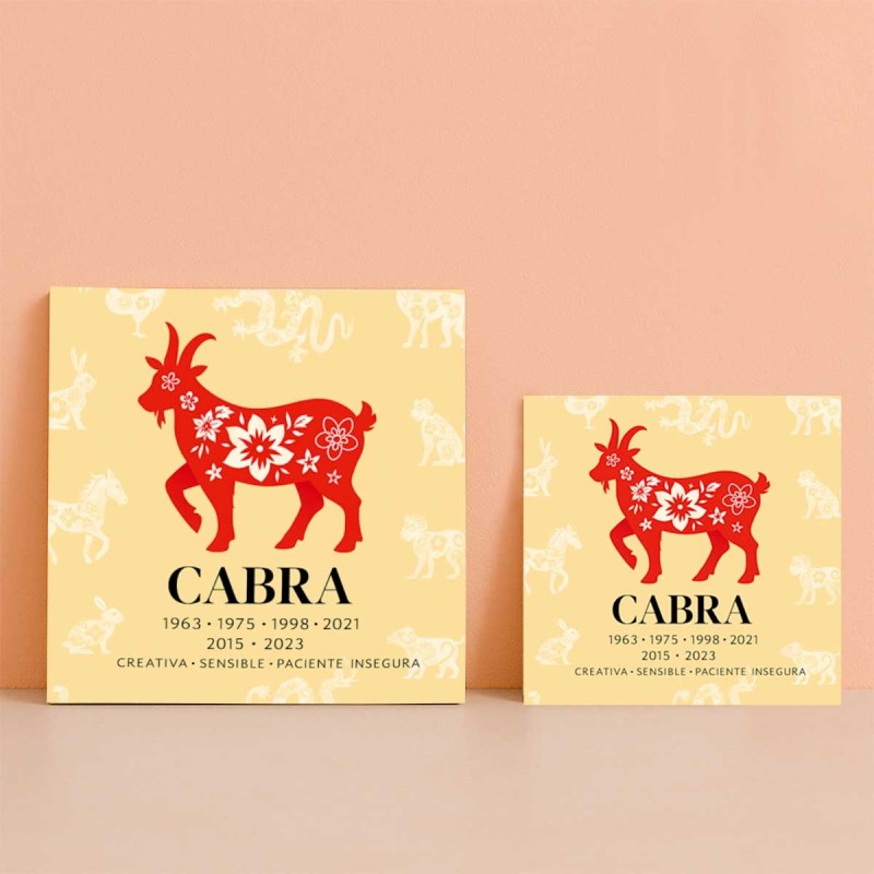 Cabra horóscopo chino | Azulejo decorativo zodiacal