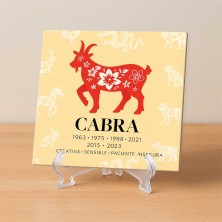 Cabra horóscopo chino | Azulejo decorativo zodiacal