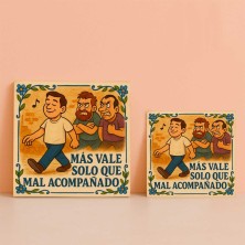 Más vale solo que mal acompañado | Refrán ilustrado divertido