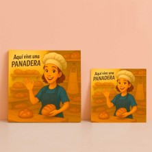 Aquí vive una panadera | Regalo para panaderas