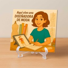 Aquí vive una diseñadora de moda | Regalo original creativo