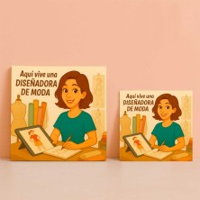 Aquí vive una diseñadora de moda | Regalo original creativo