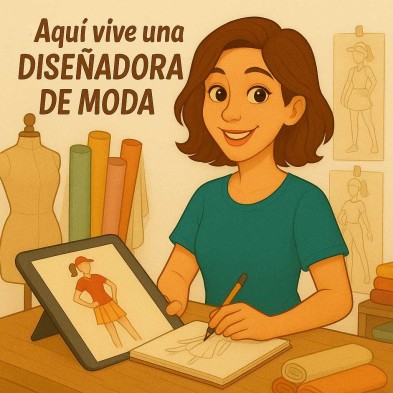 Aquí vive una diseñadora de moda | Regalo original creativo