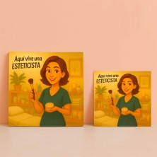 Aquí vive una esteticista | Decoración para centros de belleza