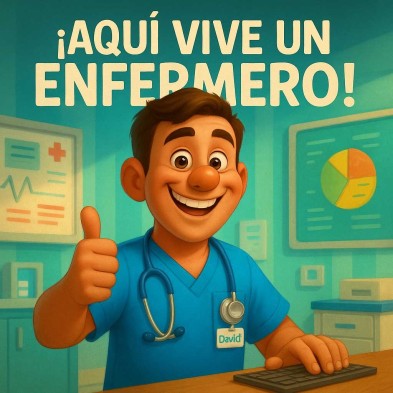 Aquí vive un enfermero | Regalo original para sanitarios
