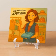 Aquí vive una dependienta | Regalo divertido para comerciantes