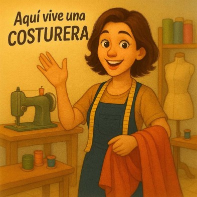 Aquí vive una costurera | Regalo original para modistas
