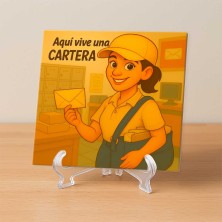 Aquí vive una cartera | Regalo para profesionales del correo