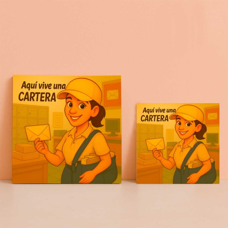 Aquí vive una cartera | Regalo para profesionales del correo