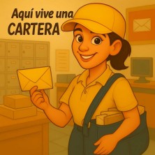 Aquí vive una cartera | Regalo para profesionales del correo
