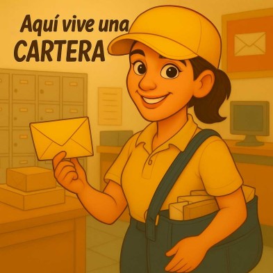 Aquí vive una cartera | Regalo para profesionales del correo