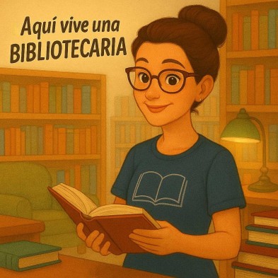 Aquí vive una bibliotecaria | Regalo para amantes de los libros