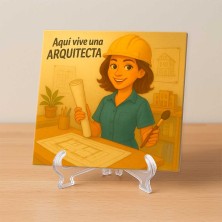 Aquí vive una arquitecta | Regalo para arquitectas creativas