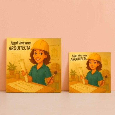 Aquí vive una arquitecta | Regalo para arquitectas creativas