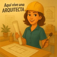 Aquí vive una arquitecta | Regalo para arquitectas creativas