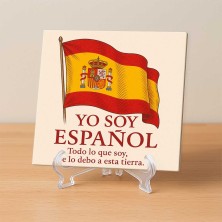 Azulejo yo soy español| Orgullo nacional decorativo