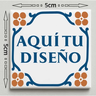 Azulejo con imán personalizado 5x5 cm para nevera
