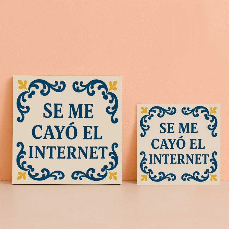 Se me cayó el internet azulejo con humor digital