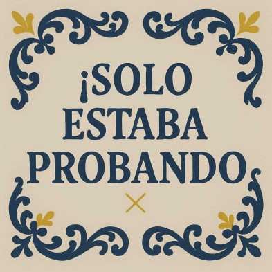 Solo estaba probando azulejo con humor friki