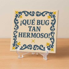 Qué bug tan hermoso azulejo friki divertido