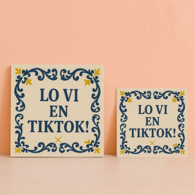 Lo vi en TikTok azulejo divertido viral