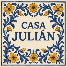 Azulejo personalizado con diseño floral clásico