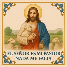 Jesucristo El Buen Pastor diseño tradicional