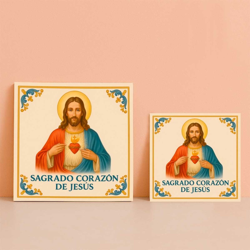 Sagrado Corazón de Jesús diseño tradicional