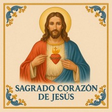 Sagrado Corazón de Jesús diseño tradicional