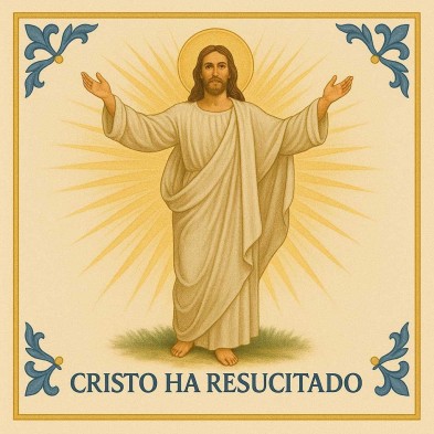 Cristo Resucitado diseño tradicional