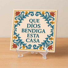 Bendición casa flores rojas | Decoración religiosa