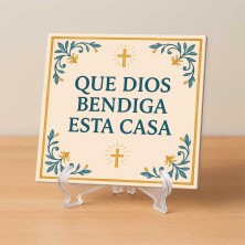Bendición casa cruces doradas | Decoración religiosa