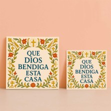 Bendición casa flores rojas | Decoración religiosa