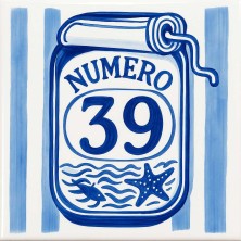 Número vivienda lata marinera personalizado – Placa cerámica náutica