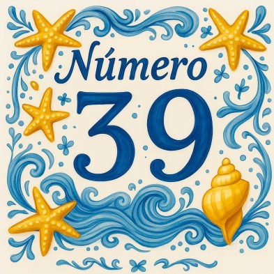 Número personalizado diseño marinero estrellas de mar y olas resistent