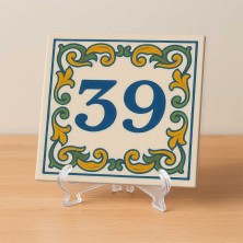 Número personalizado clásico ornamental | TuAzulejo