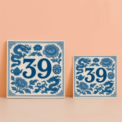 Número personalizado porcelana china | TuAzulejo