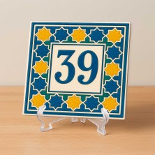 Número personalizado nazarí estrellas | TuAzulejo