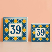 Número personalizado nazarí estrellas | TuAzulejo