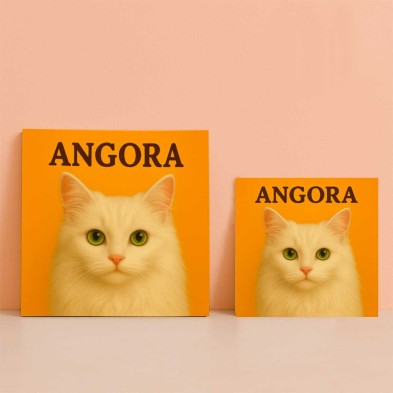 Gato Angora diseño decorativo