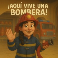 Aquí vive una bombera valiente y orgullosa