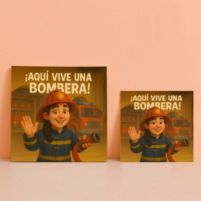 Aquí vive una bombera valiente y orgullosa