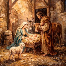 Belén tradicional azulejo personalizado