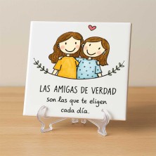 Azulejo Amigas de verdad